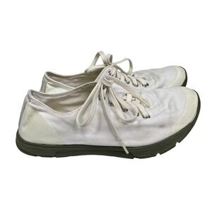 Nobull White Canvas Low Top Weightlifting Crossfit Crosstraining Shoe Size 9.5